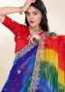 Multicolor Printed Georgette Saree 
