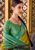 Green Zari Woven Saree In Art Silk