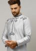 Grey Thread Embroidered Kurta