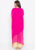 Pink Asymmetric Readymade Kaftan