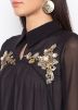 Readymade Black Asymmetric Kurti In Georgette