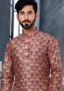 Multicolor Mens Kurta With Churidar In Digital Print