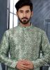 Multicolor Mens Kurta Churidar Set In Digital Print