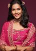 Pink Zari Embroidered Art Silk Lehenga Choli