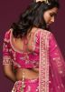 Pink Zari Embroidered Art Silk Lehenga Choli