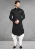 Black Dhoti With Kurta In Asymmetric Style