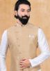 White Kurta Pajama With Asymmetric Jacket