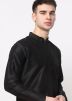 Readymade Black Color Dupion Silk Kurta Pajama
