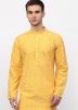 Readymade Yellow Dupion Silk Kurta