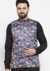 Readymade Grey Silk Nehru Jacket