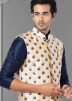 Readymade Cream Woven Nehru Jacket 