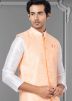 Readymade White Kurta Pajama With Nehru Jacket