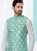 White Readymade Asymmetric Kurta Pyjama Set