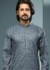 Readymade Grey Bandhej Print Dhoti Kurta