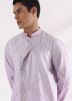 Shaded Purple Silk Kurta Pajama With Thread Embroidery