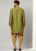 Readymade Green Woven Indo Western Sherwani