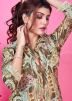 Multicolor Readymade Front Slit Rayon Kurta Set In  Digital Print