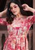 Pink Printed Co-ord Set In Rayon