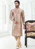 Cream Readymade Digital Print Kurta Pajama