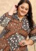 Multicolor Rayon Long Kurta In Digital Print