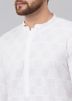 White Cotton Kurta Pajama For Mens