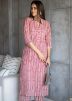 Red Digital Printed Kurta Set In Cotton