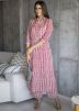 Red Digital Printed Kurta Set In Cotton