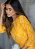 Yellow Kurta Set In Digital Print