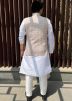Brown Cotton Printed Nehru Jacket