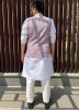 Pink Printed Mens Nehru Jacket