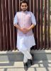 Pink Printed Mens Nehru Jacket