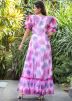 Multicolor Digital Printed Dress In Georgette