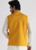 Readymade Yellow Embellished Nehru Jacket