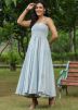 Grey Printed Readymade Cotton Dress