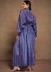 Readymade Purple Printed Kaftan In Art Silk