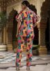 Multicolor Digital Printed Co-Ord Set In Cotton