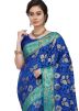 Blue Woven Saree in Pure Banarasi Silk