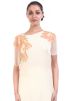 Cream Georgette Tunic With Cape Sleeves