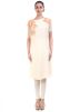 Cream Georgette Cape Sleeves With Designer Indian Tunic Dresses