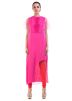 Buy Bright Pink Asymmetrical Indo Western Tunics Online With Cape Sleeves