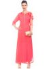 Pink Georgette Full Length Gown