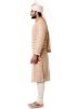 Beige Silk Sherwani Set With Kurta