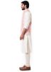 Off-White Cotton Silk Kurta Set With Nehru Jacket