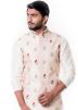 Off-White Kurta Set With Embroidered Nehru Jacket