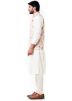 Off-White Kurta Set With Embroidered Nehru Jacket