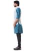 Teal Blue Straight Cut Kurta Set With Nehru Jacket