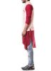 Maroon Cowl Style Kurta Set With Nehru Jacket