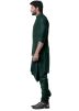 Dark Green Cowl Style Kurta Set With Jacket