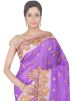 Purple Banarasi Silk Saree