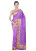 Purple Banarasi Silk Saree